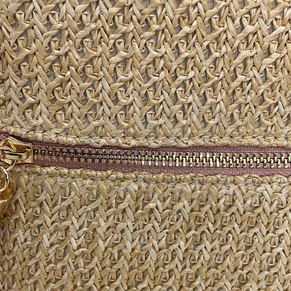 Infusion Crossbody Handbag NWT Straw Pink Faux Leather Zip - Picture 16 of 16